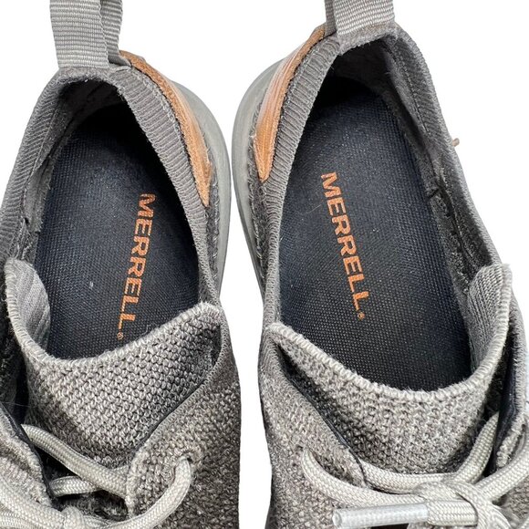 Merrell Gridway Moccasin Shoes Boulder Knit Vibram Sole Tan Brown Mens Size 8 - Picture 14 of 16
